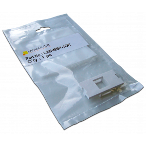 Modular insert for one or two Keystones for LAN-MB box, white